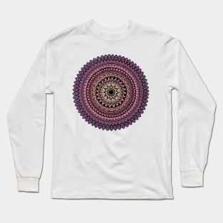 Pink to purple gradient mandala Long Sleeve T-Shirt